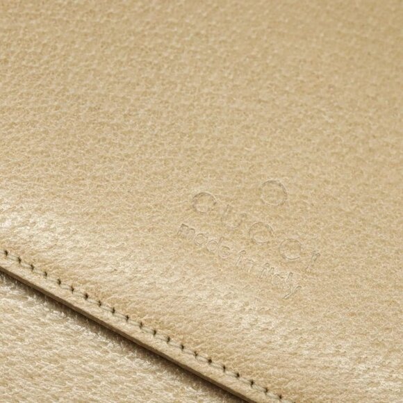 GUCCI Shoulder Bag Leather Beige 001 3299 Auth BA3111 - Picture 10 of 16